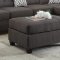 F6986 Sectional Sofa in Ash Black Fabric by Boss w/Options