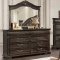 Genevieve 5Pc Bedroom Set CM7428 in Distressed Walnut w/Options