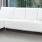 Dana Sectional Sofa in White Leather by Whiteline