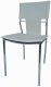 Set of 4 White Leatherette Modern Dining Chairs w/Metal Legs