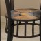 Glass Top Metal Base Counter Height Dinette w/Slate Inlays