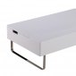 Bay Coffee Table in High Gloss White w/Storage by Whiteline