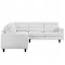 Empress EEI-1549 3pc Sectional in White Bonded Leather by Modway