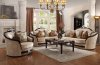 Ernestine Sofa 52110 in Tan Fabric & Black Finish by Acme