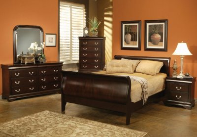 Louis Philippe Bedroom 203981N in Cappuccino - Coaster w/Options