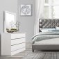 8819 Bedroom Set 5Pc by Global w/Bayview White Casegoods