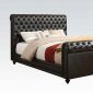 Norris 24370 Upholstered Bed in Espresso PU by Acme