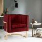 Carter Accent Chair 515 in Burgundy Velvet by Meridian