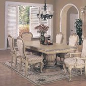 Antique White Finish Contemporary Dining Set