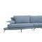 Andover Sectional Sofa in Blue Leather by VIG