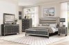 B270 Bedroom Set 5Pc in Dark Gray by FDF