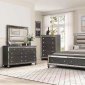 B270 Bedroom Set 5Pc in Dark Gray by FDF