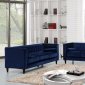 Taylor Sofa 642 in Navy Velvet Fabric w/Optional Items