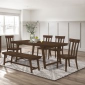 Reynolds Dining Set 5Pc 107591 in Brown Oak by Coaster w/Options