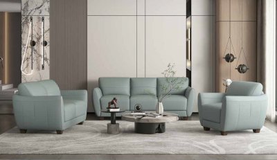 Valeria Sofa 54950 in Watery Leather by Mi Piace w/Options