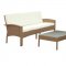 Brook Patio Sofa 4Pc Set w/Oatmeal or Espresso Base by Modway