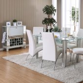 Berthold CM3364WH-T 5PC Dinette Set in White & Chrome w/Options