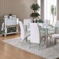 Berthold CM3364WH-T 5PC Dinette Set in White & Chrome w/Options