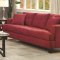 Samuel Sofa in Crimson Fabric by Coaster 505185 w/Options