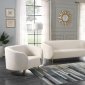 Lavilla Sofa 611 in Cream Velvet Fabric by Meridian w/Options