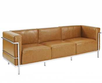 Charles Grande Sofa in Tan Leather by Modway w/Options [MWS-Charles Grande Tan]