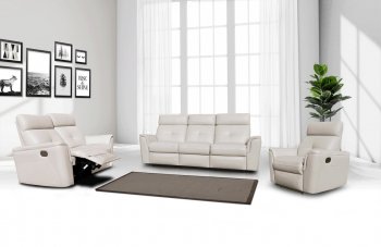 8501 Reclining Sofa in White Half Leather by ESF w/Options [EFS-8501 White]