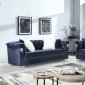 LCL-005 Sofa & Loveseat Set in Navy Blue Velvet