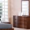 Manhattan Bedroom in Walnut Veneer w/Options by Whiteline