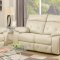 7723 Reclining Sofa in Cream Leatherette w/Options