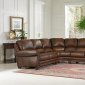 Leather Italia Light Brown Classic Parker Sectional Sofa