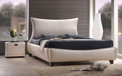 Galton Pearl PU Upholstered Bed by Acme w/Optional Nightstands