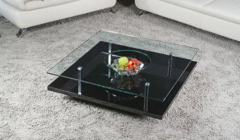 C258 SB Coffee Table in Black by At Home USA [AHUCT-C258SB]