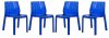 Ruffle Set of 4 Dining Chairs RC21BU in Blue by LeisureMod