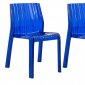 Ruffle Set of 4 Dining Chairs RC21BU in Blue by LeisureMod