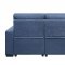 Strophios Sectional Sofa 54650 in Blue Fabric by Acme