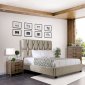 Deirdre 5Pc Bedroom Set CM7203 in Beige Fabric w/Options