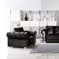 Electra 627 Sofa in Black Velvet Fabric w/Optional Items