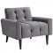 Delve Sofa in Gray Velvet Fabric by Modway w/Options