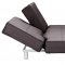 Contemporary Convertible Sofa Bed in Espresso Leatherette