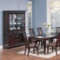 Deco Cherry Finish Contemporary Dining Room w/Framed Table Top