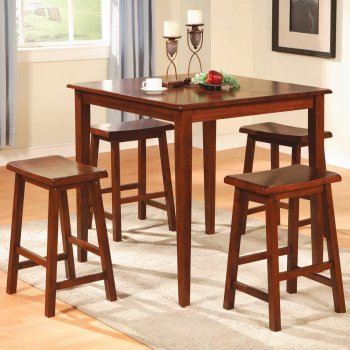 Dark Walnut Finish Modern 5Pc Counter Height Dining Set [CRDS-150292N]