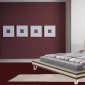 Black & White Leatherette Modern Bed w/Chrome Legs