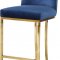 Heidi Counter Stool 777 Set of 2 Navy Velvet Fabric by Meridian