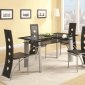 Fontana 121051 Dining 5Pc Set by Coaster w/Glass Top