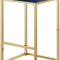 Nicola Counter Stool 906 Set of 2 Navy Velvet Fabric -Meridian