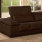 Brown or Ivory Full Leather Modern Sectional Sofa