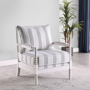 Blanchett Accent Chair Set of 2 903835 White Fabric by Coaster [CRAC-903835 Blanchett]