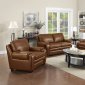 Matera Sofa & Loveseat Set in Brown Leather w/Options