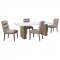 Carla Dining Table 106651 White Marble Top by Coaster w/Options