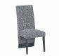 D12DC Dining Chair Set of 4 in White/Gray Velvet by Global